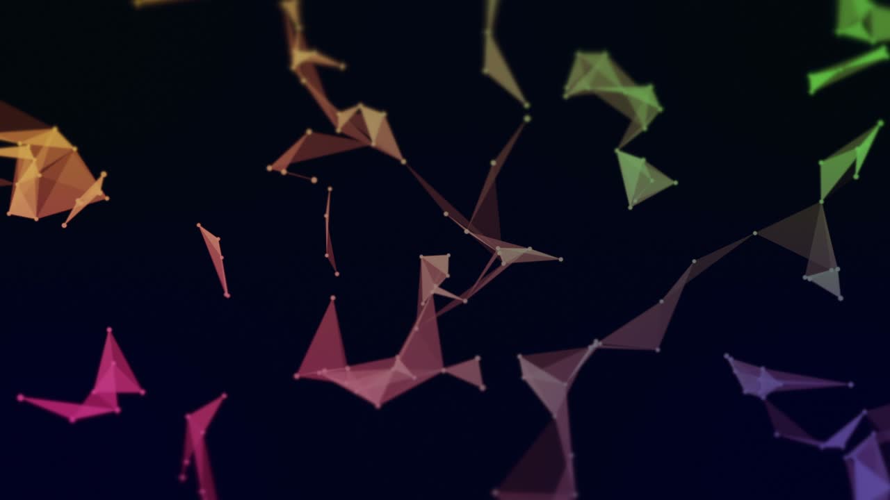 Polygon multi color animation 4k background