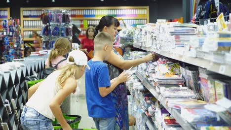 vinnitsa, ukraine - august 20, 2018: various of stationery display in the stationery store. shopping for school