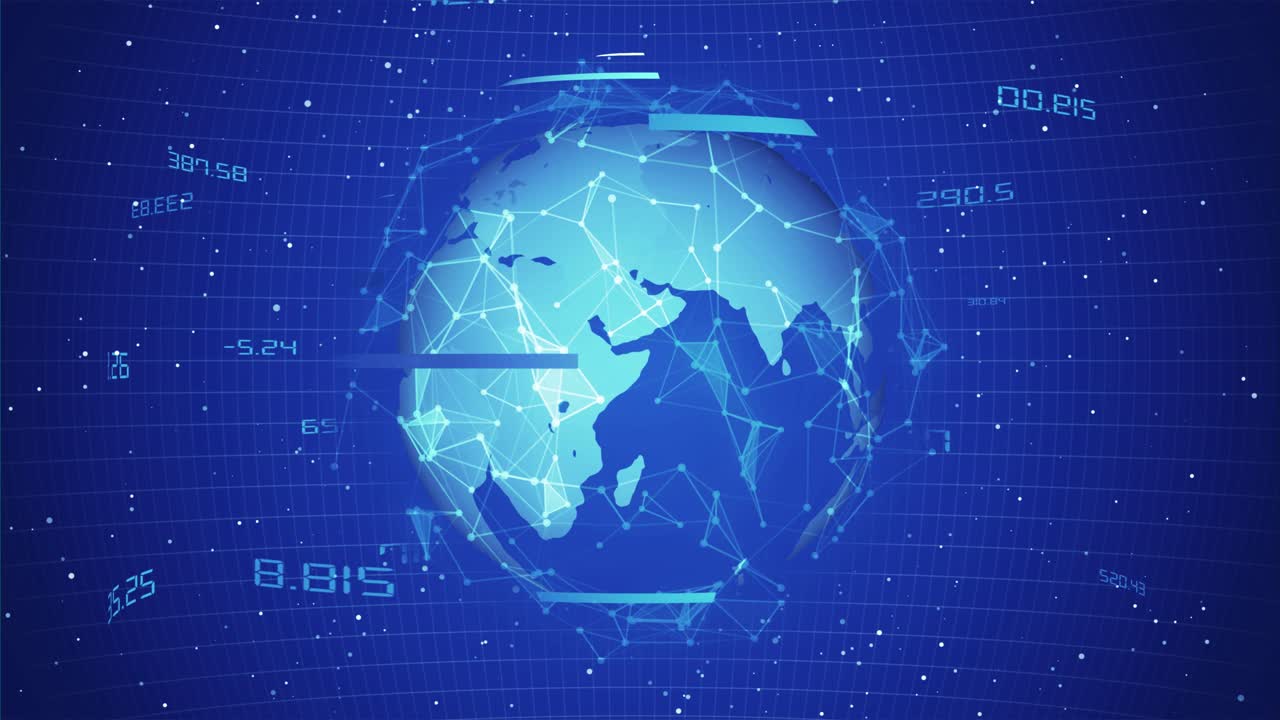 News Background Date Stock Information Earth Rotating 4k