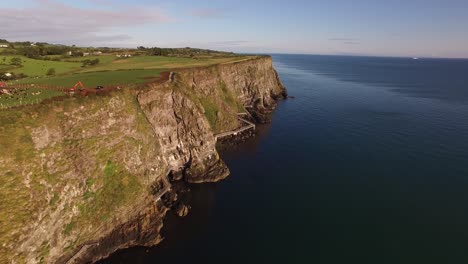 The-Gobbins-is-a-popular-tourist-attraction-at-Islandmagee,-County-Antrim,-Northern-Ireland