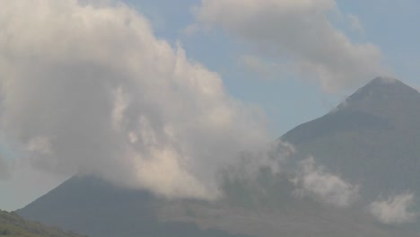 time lapse footage of the virunga volcanoes on the rwanda congo border