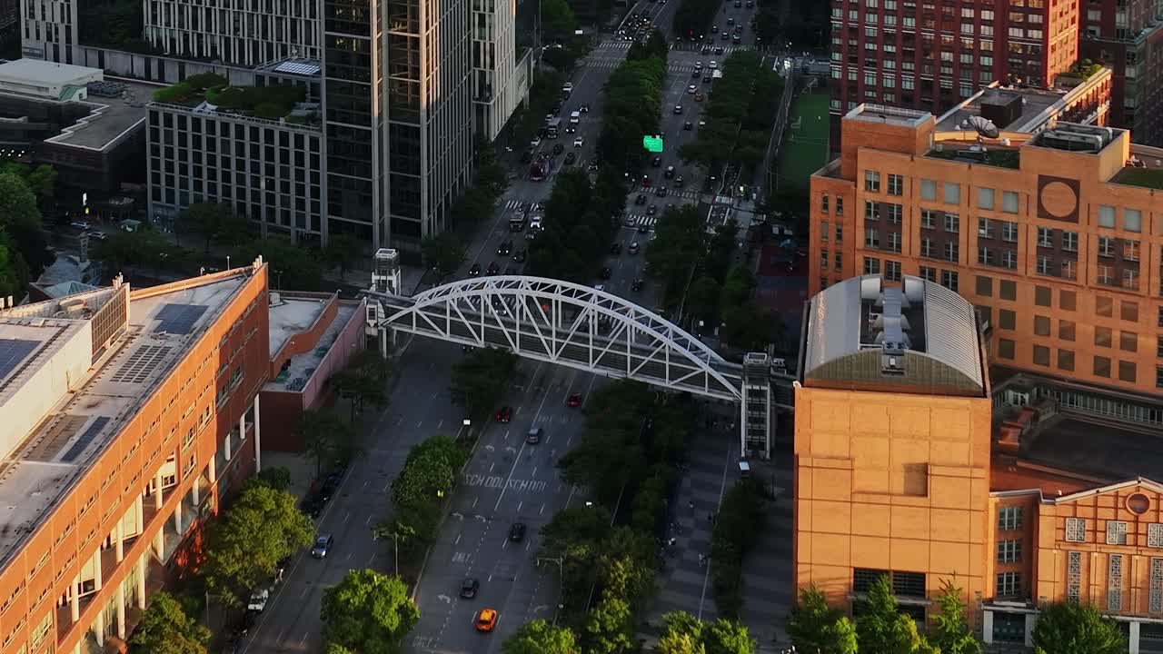 Stunning aerial view captures urban landscape of New York City