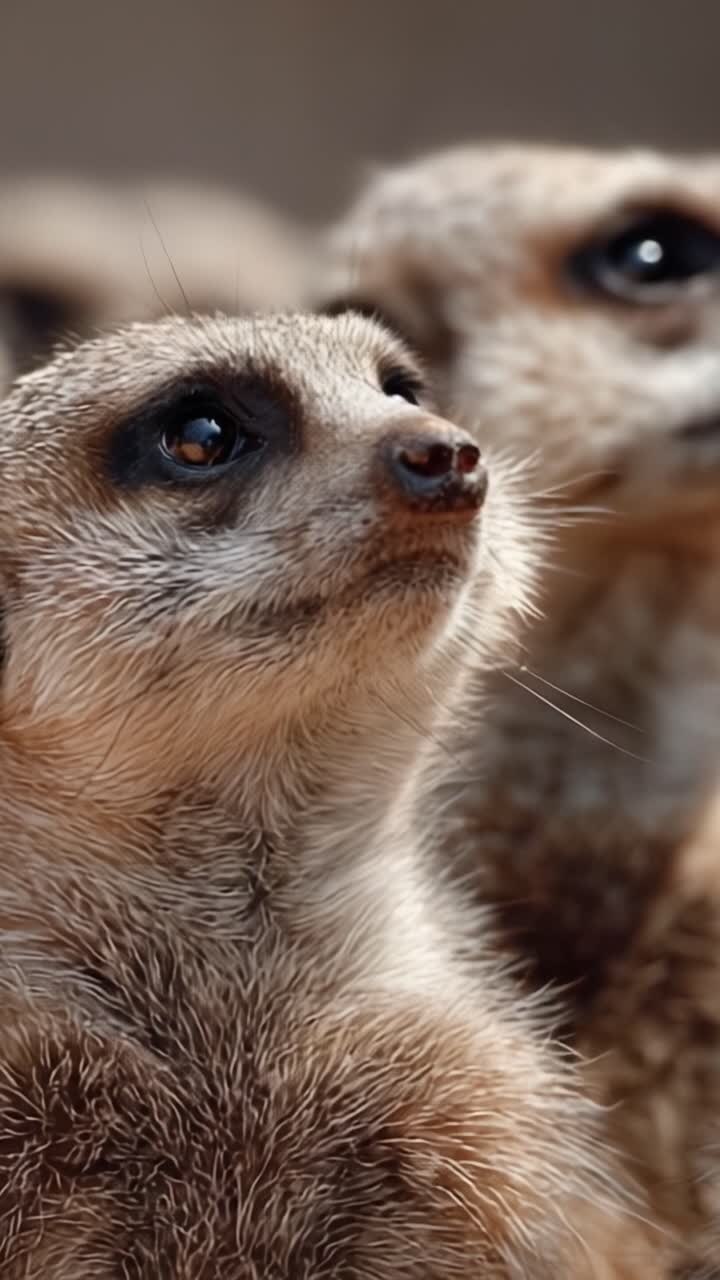 Suricatos Curiosos Observando Seus Arredores: Um Olhar Íntimo sobre Seus Comportamentos e Interações em um Ambiente Natural