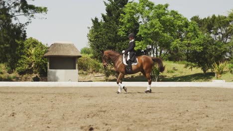 Caucasian-woman-riding-her-horse