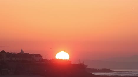 idyllic sunrise nature seascape beautiful scenery horizon sky portugal beach travel water island footage vacation orange