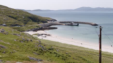 shot of prince charlies bay beach on the island of eriskay on a sunny, summers day