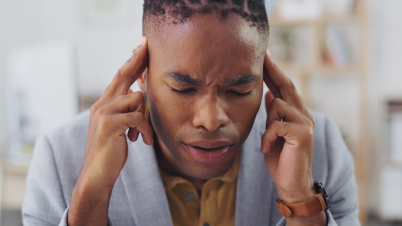 Mental health burnout, headache
