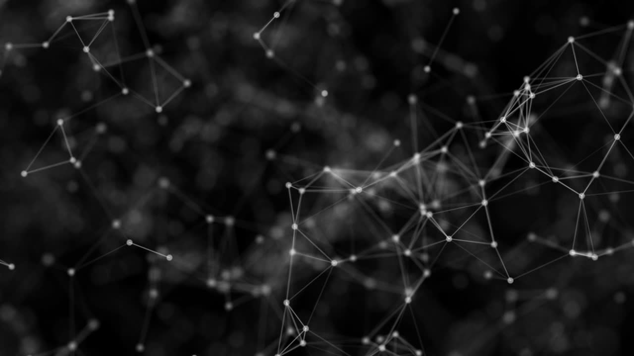 4k abstract futuristic data connections background - comunicación de los puntos entre sí - concepto de tecnología - abstract geometric triangles background - abstract web background - digital abstract background connections with copy space - black