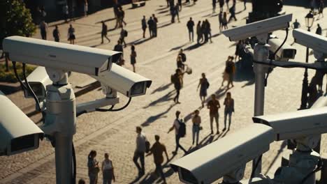 surveillance in public spaces: an analysis of modern security methods through cctv footage capturing pedestrians and urban life dynamics