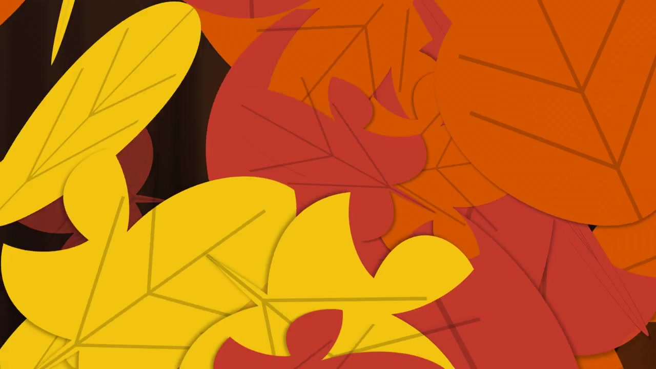 Animated Falling Autumn Leaves in Flat Vector Style