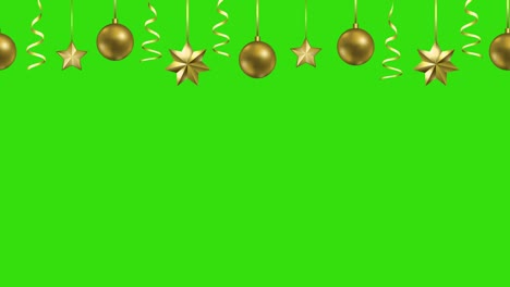 navidad y año nuevo borde de bucle horizontal sin costuras con alpha cannel