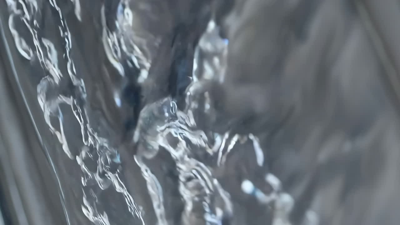 Abstract Flow of Silver-Toned Liquid