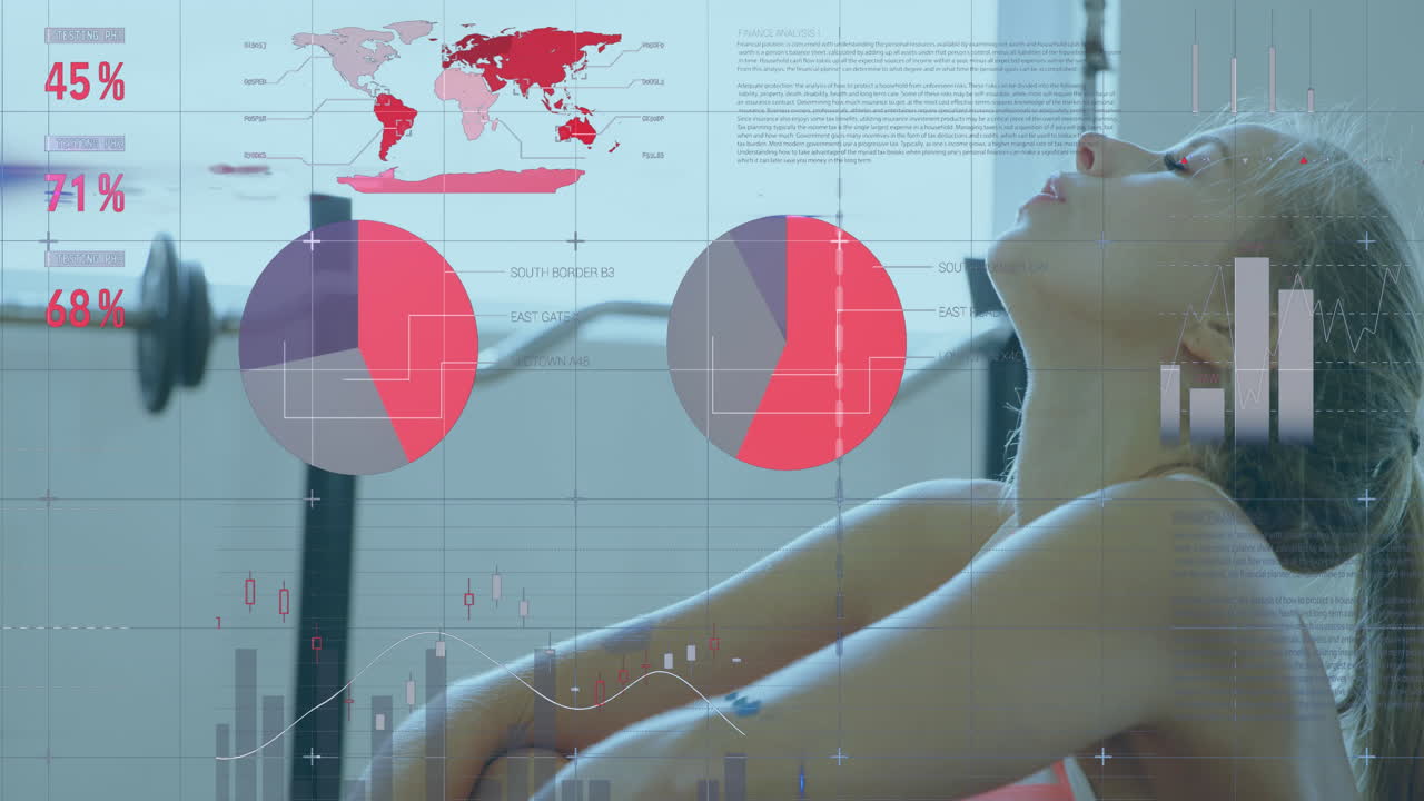 procesamiento de datos estadísticos contra el descanso del boxeador femenino