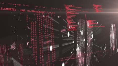 Data processing against black background