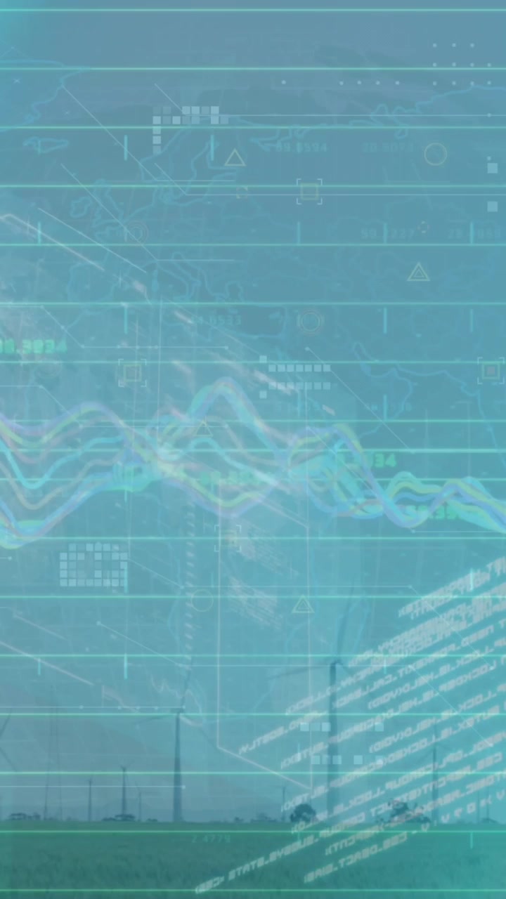 Animation of digital interface with scanner and data processing over football players