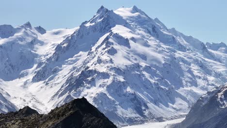 beautiful view of snow capped mountain peak