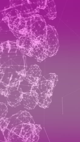 digital animation of network of connections floating against purple gradient background