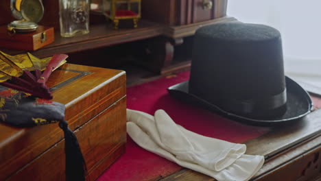 vintage accessories on a dressing table