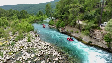 rafting adventure on a turquoise river