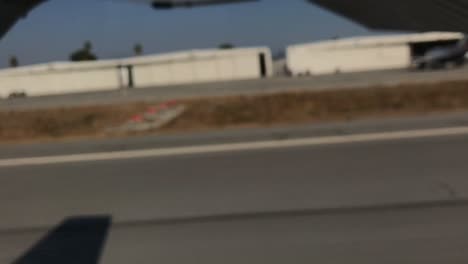 small plane prepares to take off