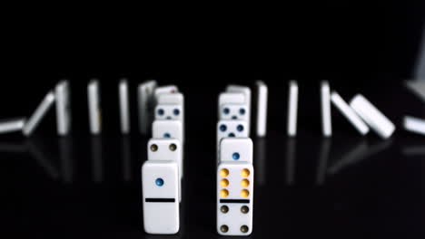 Domino-falling-on-the-ground-in-the-slowmotion