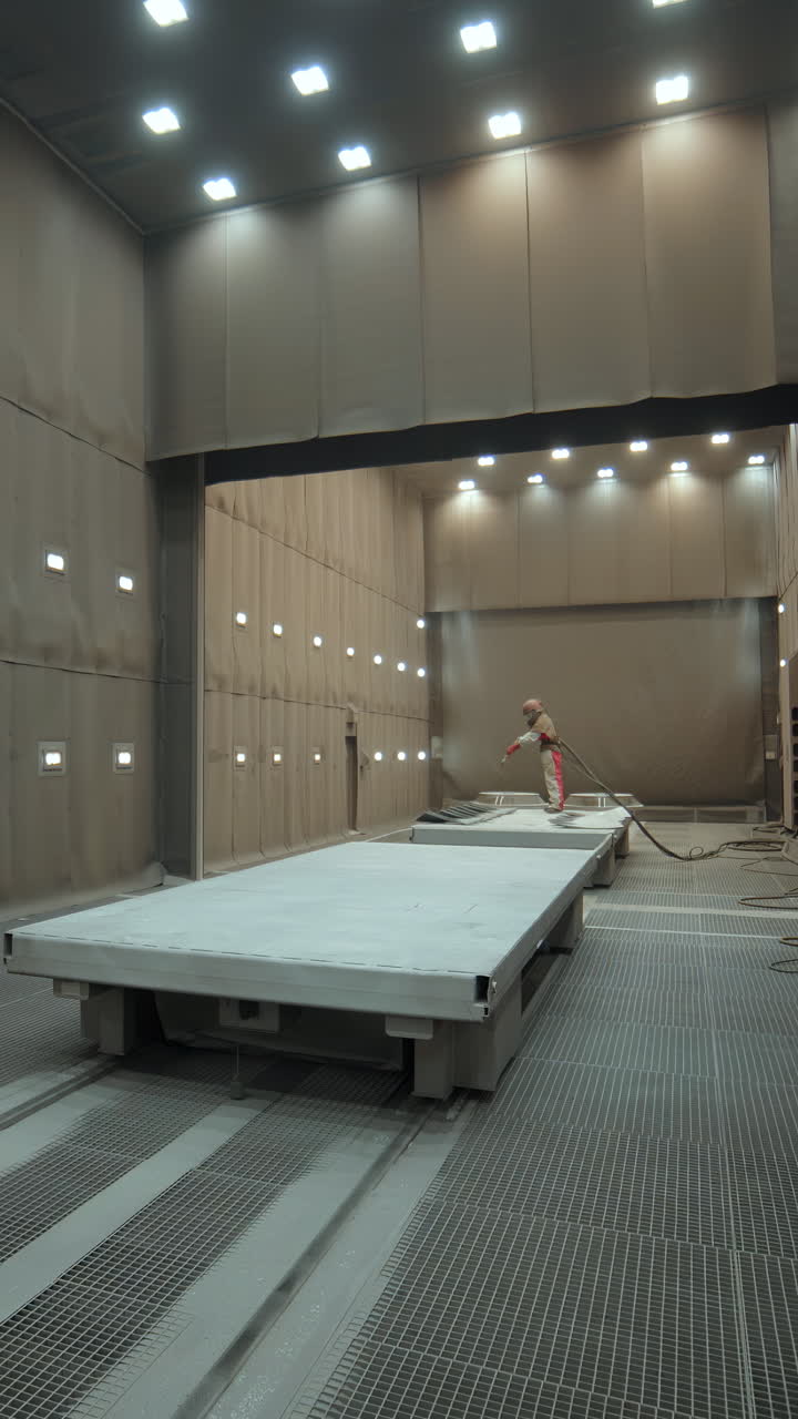 Industrial Spray Painting in a Booth