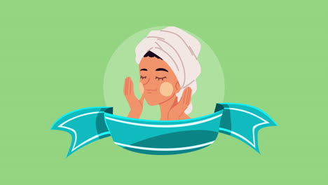 woman enjoying a facial treatment