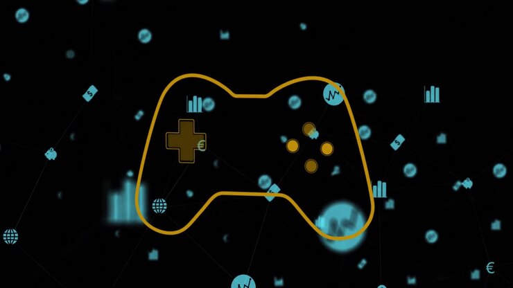 Animation of gamepad icon over business icons
