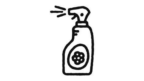 spray cleaner icon animation footage & alpha channel