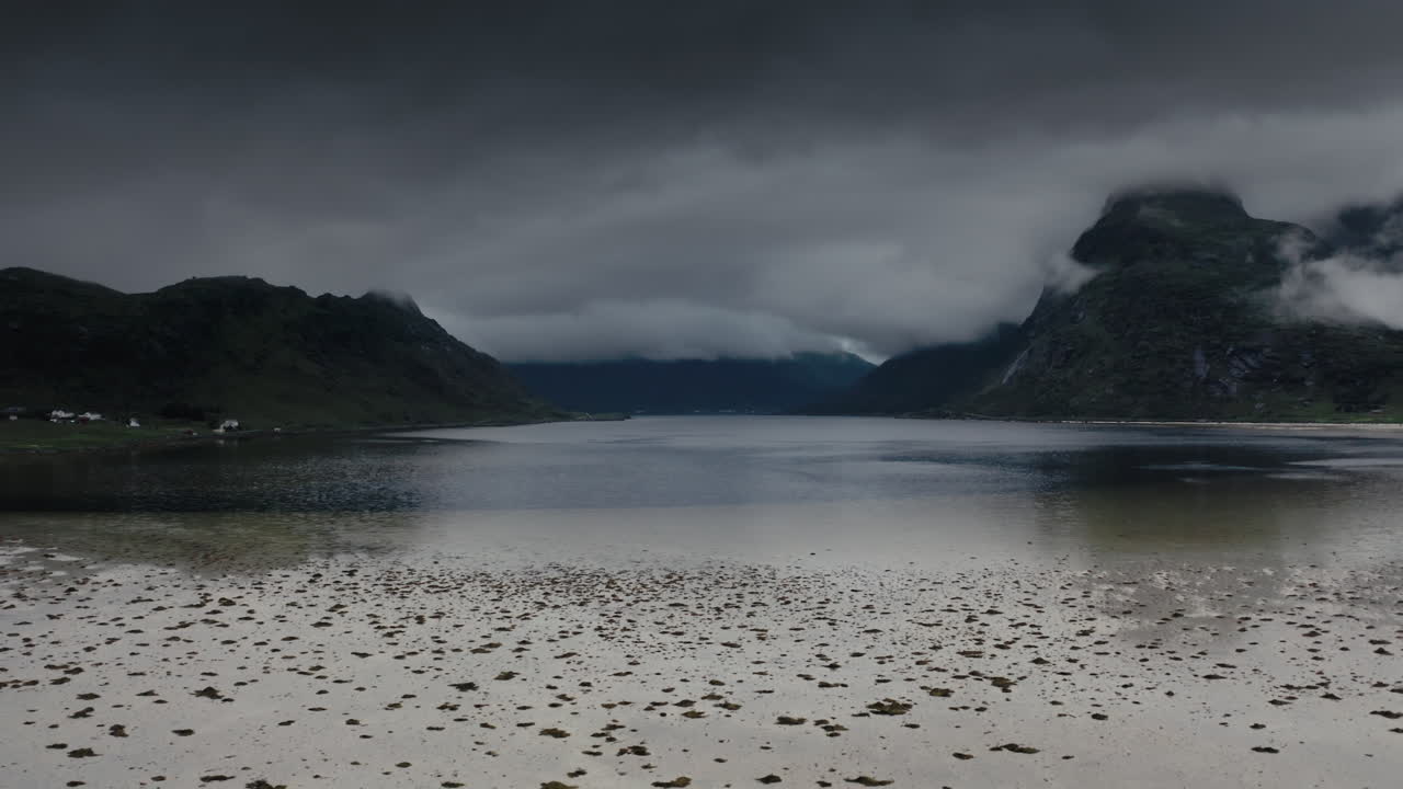 Lofoten Islands aerial landscape