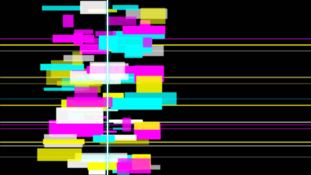 Abstract Digital Glitch Effect with Colorful Geometric Shapes