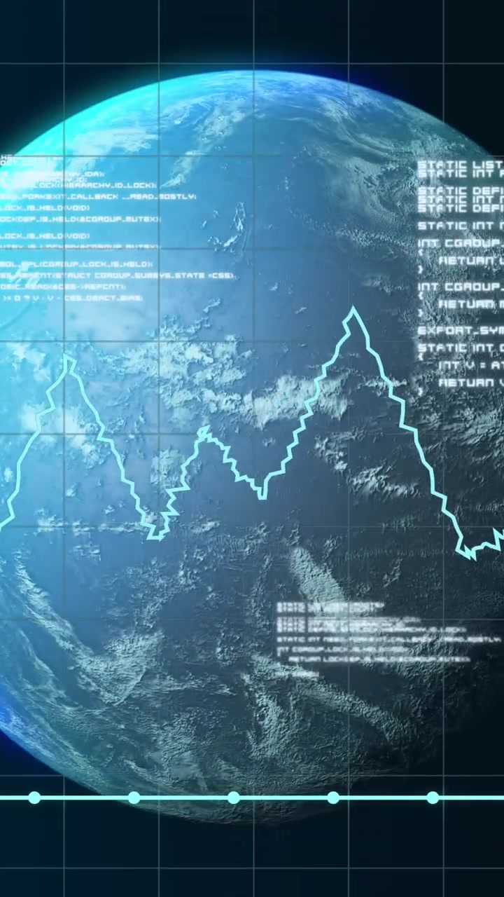 Animation of globe over data processing