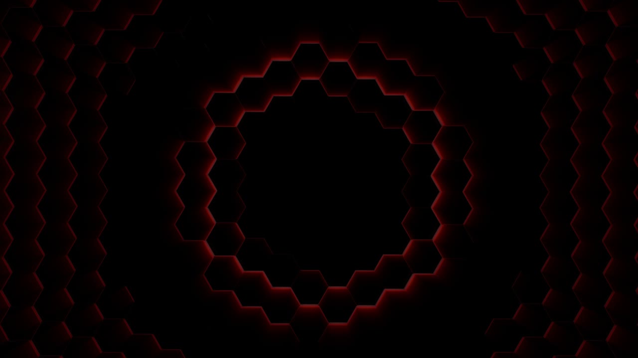 Hexagon Abstract Futuristic Background Seamless Loop Animation, Motion Graphics Element