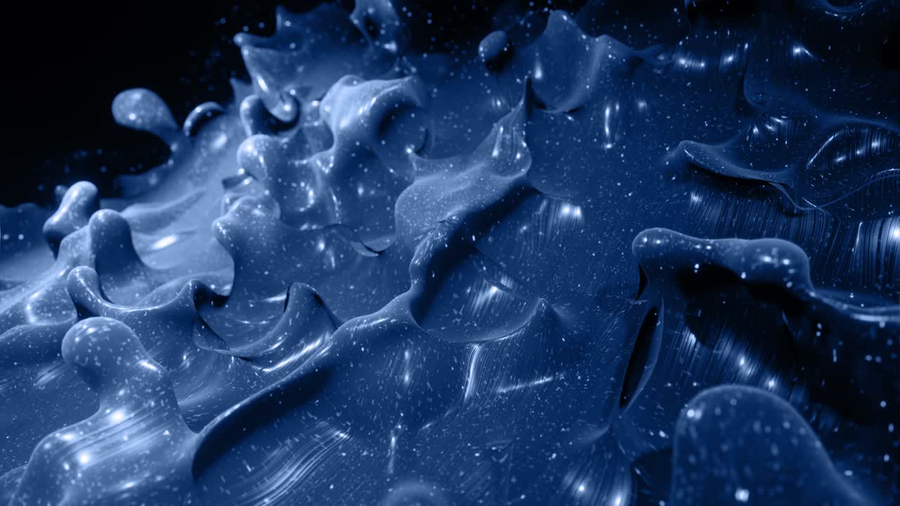 гладкая анимация жидкого черного градиента в 4k. блестящая поверхность краски в виде абстрактного петлевого стильного фона. блестит в вязкой жидкости с 3d-сплесками на поверхности, похожими на капли. монохромный