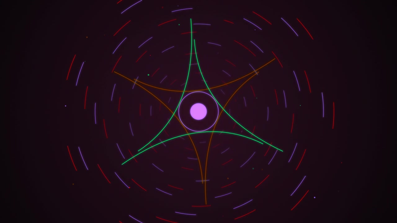 Abstract Motion Graphics with Rotating Colorful Geometric Lines