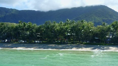 k aerial drone view of ocean view resort