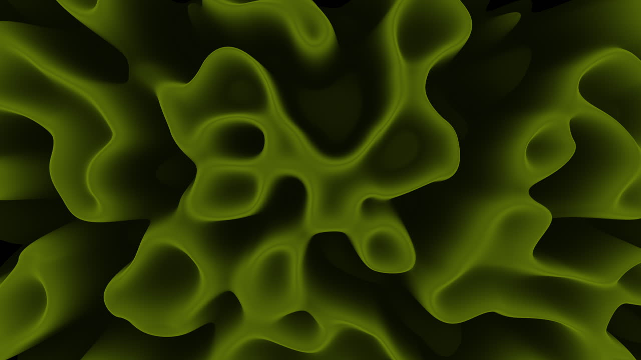 Patterned green wavy surface close-up