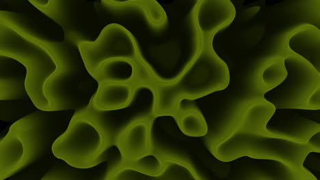 patterned green wavy surface close-up