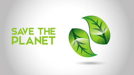 salvar el planeta - logotipo de concienciación ambiental