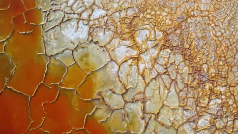 colorful textures on sandy terrain at mine site in huelva