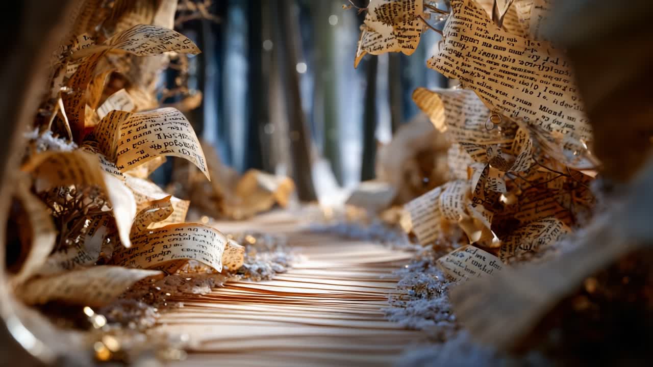 A Magical Pathway Through a Forest of Whimsical Pages: An Enchanting Journey Inspired by the Beauty of Literature and Nature, Flowing Together in Perfect Harmony