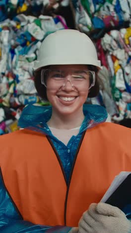 recycling plant worker