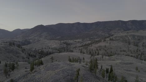 mountain majesty: aerial showcase of lac du bois' towering peaks and green valleys