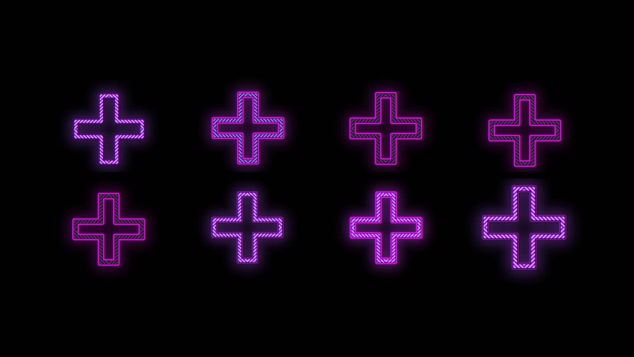 neonowy fioletowy wzór krzyżyków