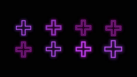 Neon-purple-crosses-pattern