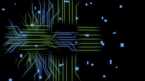 Animation-of-circuit-board-with-data-processing-over-diverse-people-using-computers