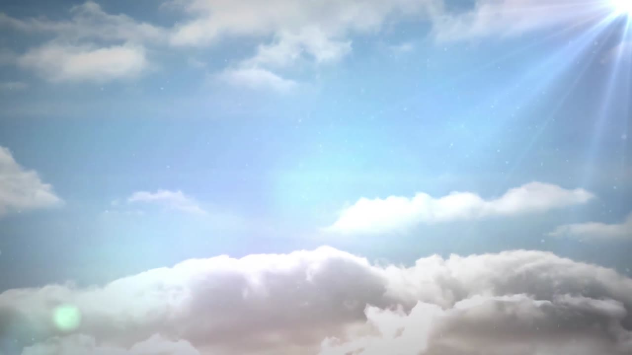 평온한 파란 하늘에 움직이는  ⁇ 빛