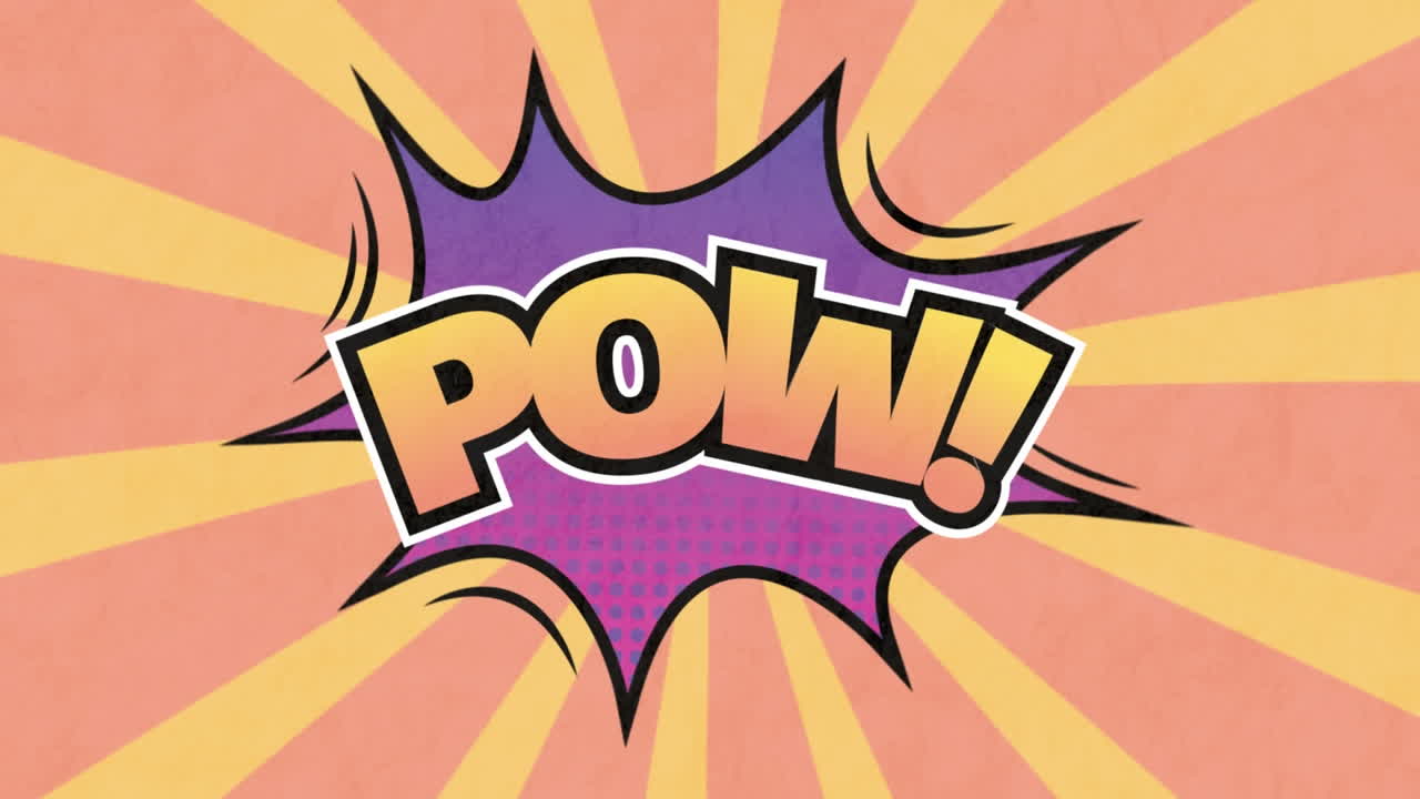 animación de cómic 5 opciones de texto sobre múltiples burbujas de habla cómica con efectos de sonido cómic textos