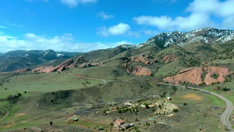 una sartén a través de un valle pintoresco, morrison colorado