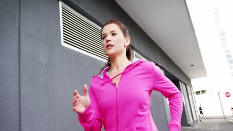 dancer jogging outside dance studio